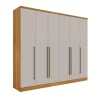 Guarda Roupa Sevilla 6 Portas 8 Gavetas roupeiro TCIL Cinamono Off White