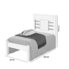 Cama Raíssa solteiro branca - Image 2