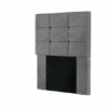 Cabeceira Estofada Cama Box Solteiro 0.90 Cor  cinza Chumbo