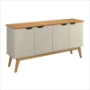 Buffet Aparador Com 4 Portas Off White Com Cinamomo Prism