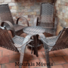 Cadeiras Conjunto com 4 cadeiras mais mesa de centro - Image 4