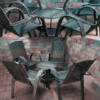Cadeiras Conjunto com 4 cadeiras mais mesa de centro