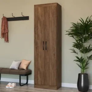 Armário Multiuso Ibiza 2 Portas 4 Prateleiras 4099 Castanho - Doripel Móveis