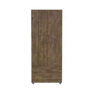 Guarda Roupa - Ametista- 02 Portas 02 Gavetas Cor Canela Armário