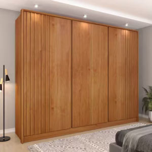 Guarda Roupa Casal Barcelona 6 Portas 6 Gavetas Ripado Cinamomo/Cinamomo