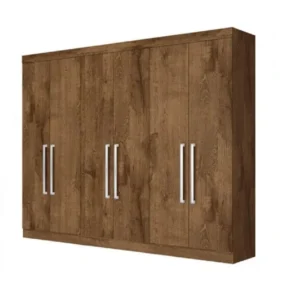 Guarda Roupa Alba 6 portas 100% MDF com 8 pés montagem inclusa Brauna made marcs