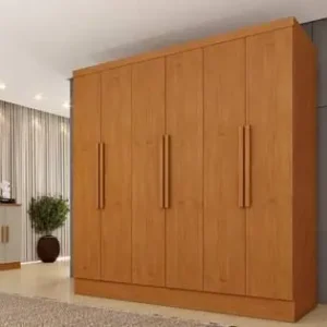 Guarda Roupa Bariloche 6 Portas e 4 Gavetas Internas Tcil Cinamomo - MOVEIS TCIL