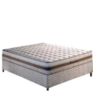 Cama Box casal base+colchão texture speede prata Paropas