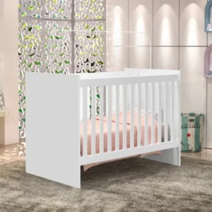 Berço Catatau 100% Mdf  - J&A Móveis - Colchão Não incluso  - Medidas do Colcão - 0,70x1,30  - Cor Branco