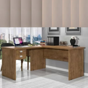 Escrivaninha Taurus Em L Com 2 Gavetas E Uma Chaves