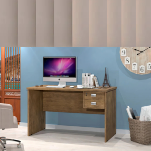 Escrivaninha J&A Móveis Taurus 02 gavetas com chave 1.20m Jequitibá