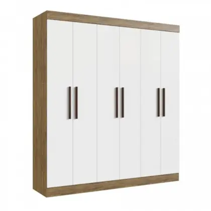 Guarda-Roupa Doripel New Xangai 100% MDF 6 Portas e 2 Gavetas e Pés inclusos