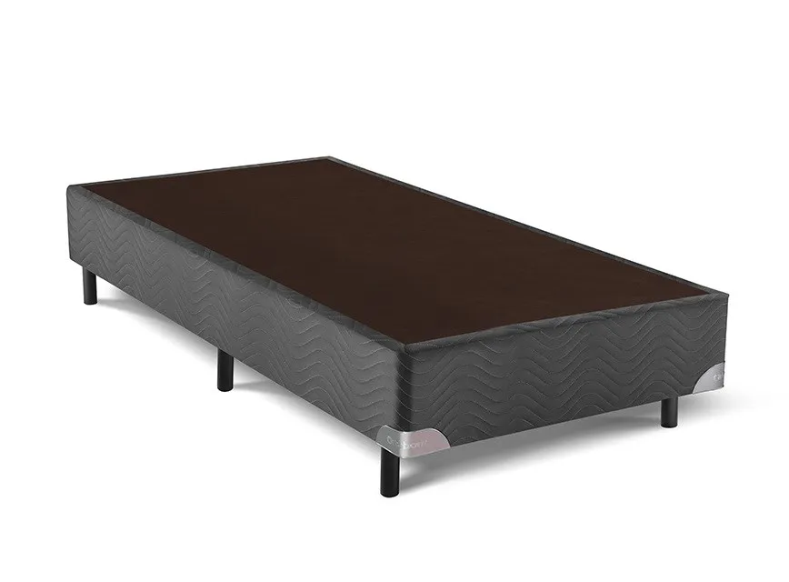 Cama Box Solteiro: Colchão Molas Ensacadas Paropas MasterPocket Marcelly Ibiza 88/28/188 + Base Orthoside marrom fechada (88x188) - Imagem 4