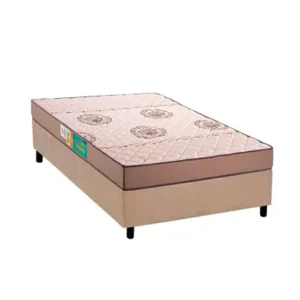 Conjunto Box-Colchão Polar D33/88/17 Pérola+Cama 88x188 - Colchões Polar Base orthoside marrom/bege/cinza