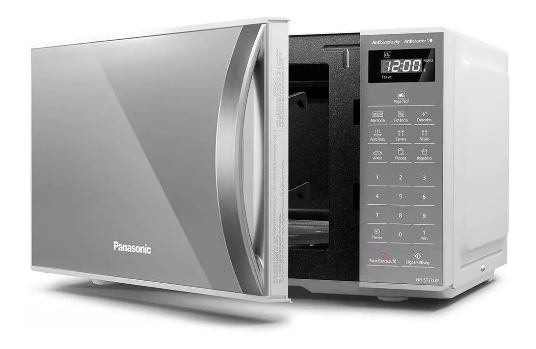 Microondas Panasonic Nn-st27lwru 21L Branco Espelhado Tecnologia Pega Fácil - Imagem 2