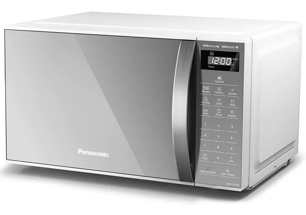Microondas Panasonic Nn-st27lwru 21L Branco Espelhado Tecnologia Pega Fácil - Imagem 5
