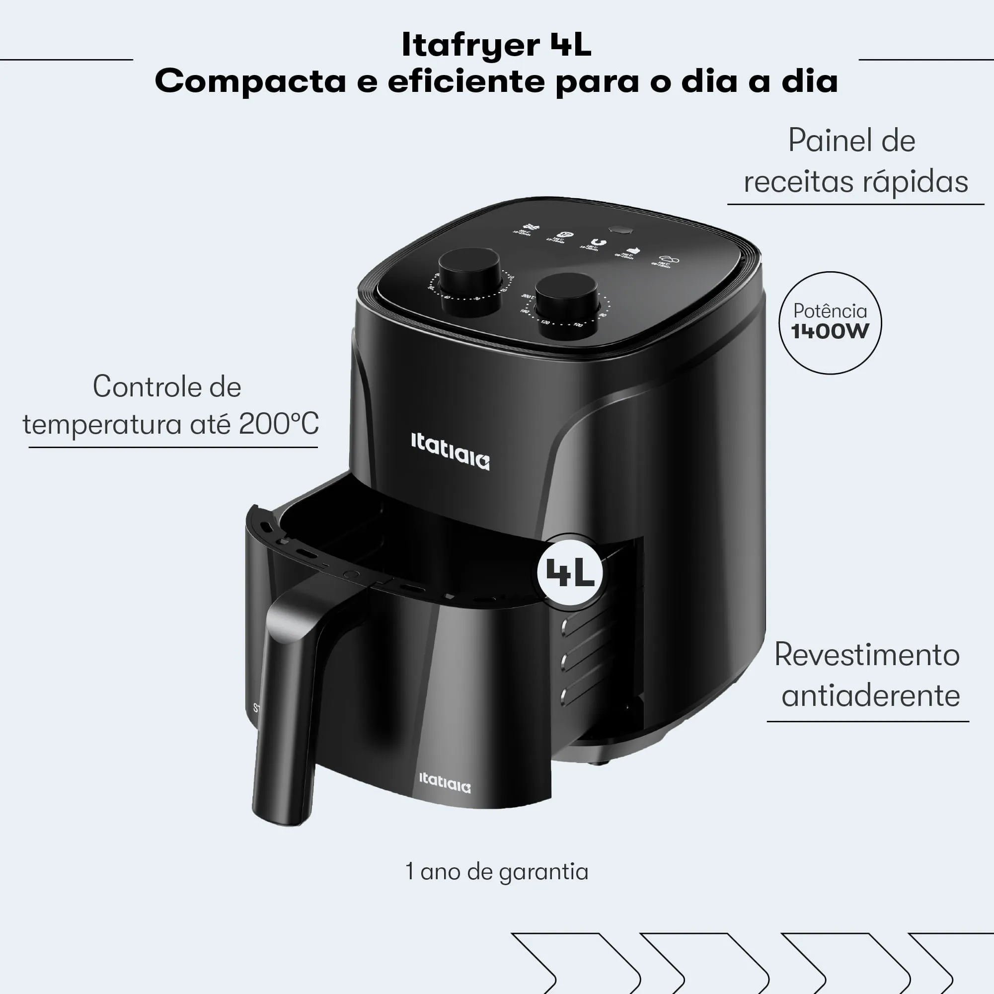 Fritadeira Itafryer 4L 127V 1400W Itatiaia - Imagem 5