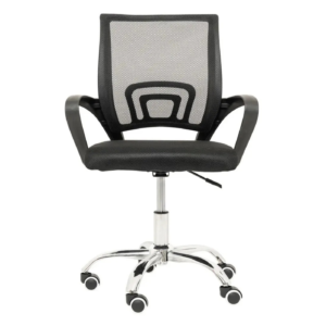 Cadeira Escritório Executivo Preta Ergonômica Rodinhas Braço