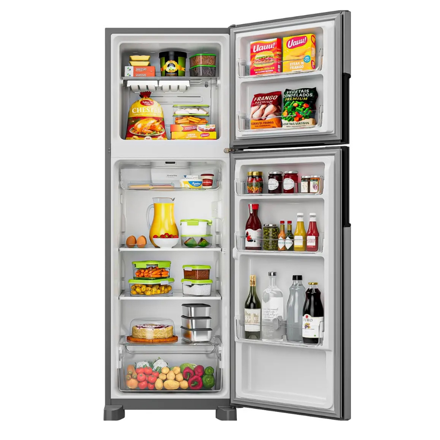 Geladeira Consul Frost Free 377 Litros Duplex Inox - CRM44MK - Imagem 2