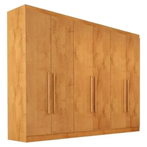 Guarda-Roupa Casal Oslo 6 Portas 4 Gavetas 100% Mdf Peroba - Mademarques