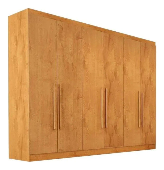 Guarda-Roupa Casal Oslo 6 Portas 4 Gavetas 100% Mdf Peroba – Mademarques