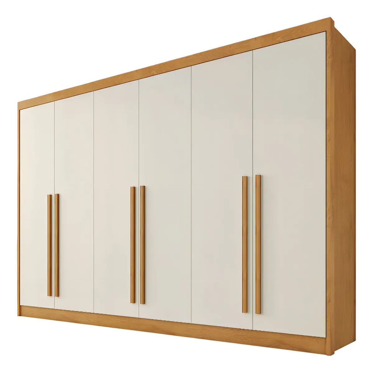 Guarda Roupa Casal 6 Portas Em Mdf Alba Plus Made Marcs Cor Marrom-claro - Imagem 2