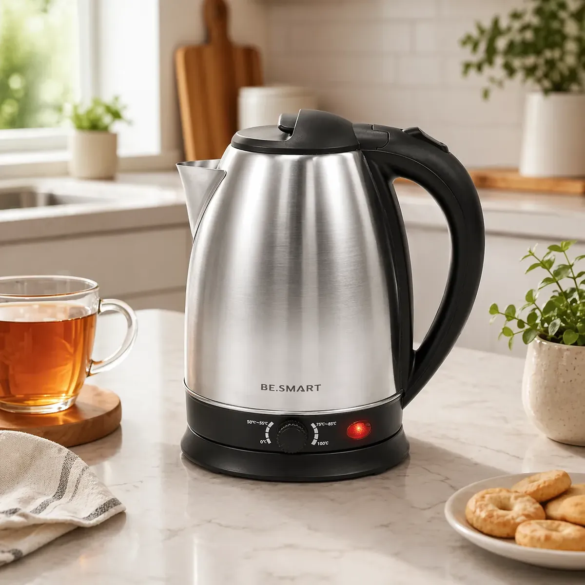 Chaleira Elétrica Controle Temperatura Inox 1,8l Be Smart - Imagem 2