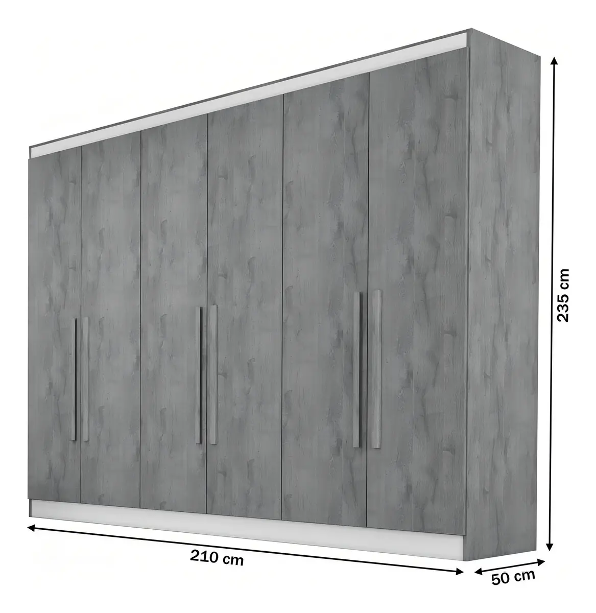 Guarda-roupa Casal Oslo 6 Portas 6 Gavetas 100% Mdf Com - Imagem 4
