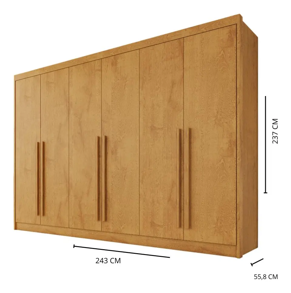 Guarda Roupas 6 Portas Alba Plus 100% Mdf Mademarcs - Imagem 6