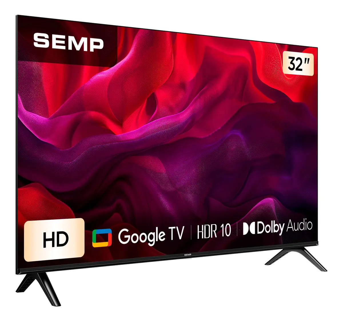 Smart TV Semp 32 Polegadas LED HD S42 WiFi Bluetooth Google TV 2 HDMI HDR10 Dolby Audio 32S42 - Imagem 3