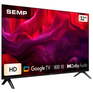 Smart TV Semp 32 Polegadas LED HD S42 WiFi Bluetooth Google TV 2 HDMI HDR10 Dolby Audio 32S42