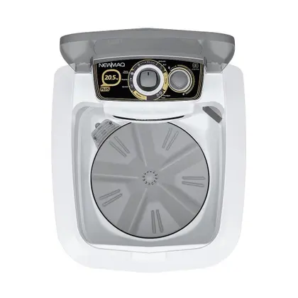 Tanquinho Máquina de Lavar Roupas SemiAutomática 20,5Kg Newmaq Branca 110v - Imagem 2