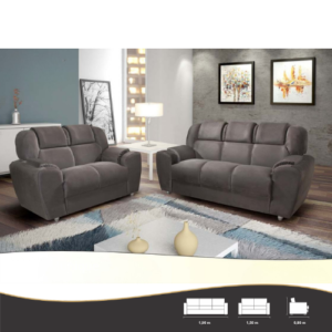 CONJUNTO ESTOFADOS 2 E 3 LUGARES MUNIQUE Veludo2 IRMÃOS